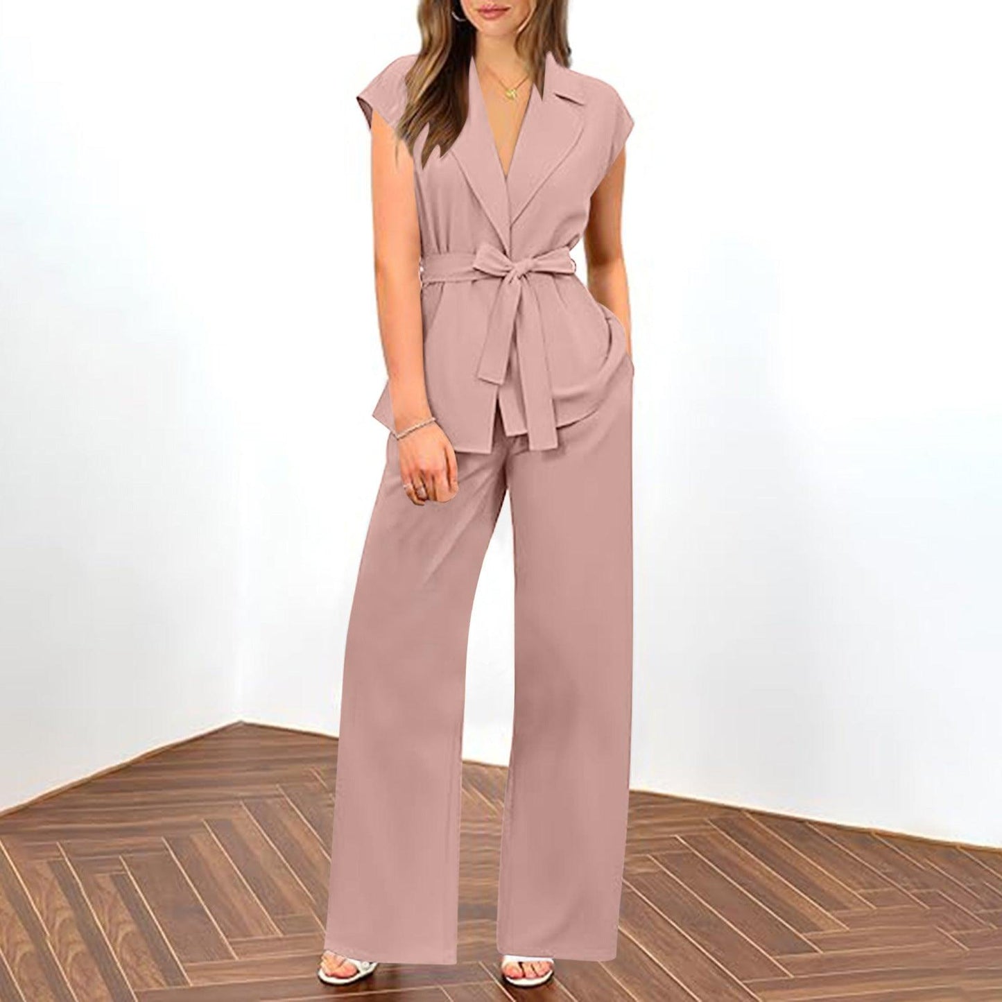 Wide-leg Pants Two-piece Set - Magic Moon Store