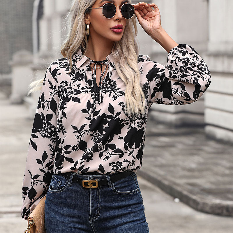 Printed Shirts Women's French Style