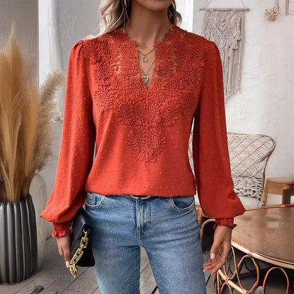 Lace Long Sleeve Blouse