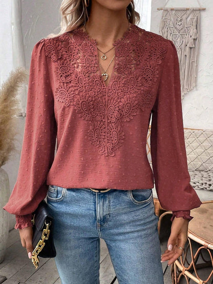 Lace Long Sleeve Blouse