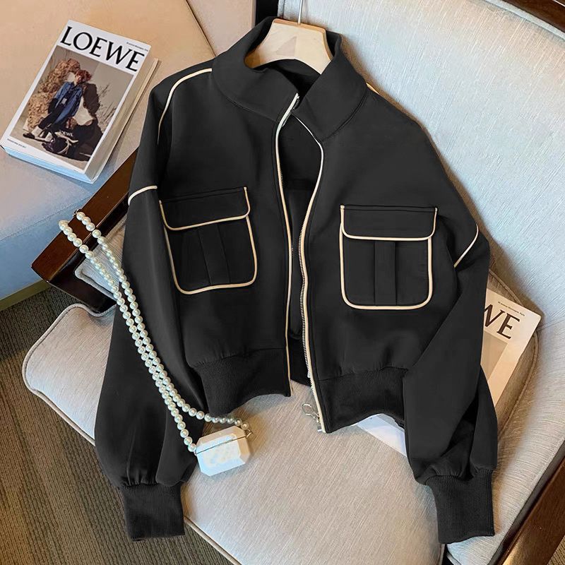 Baseball Suit Women's Short Coat 2024 Spring And Autumn New Casual Long Sleeve Explosive Top Small Jacket MAGIC MOON STORE