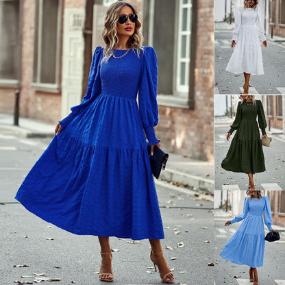 Flared Long Sleeve Dress