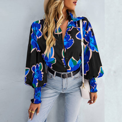 Floral Printed Long Sleeve Blouse