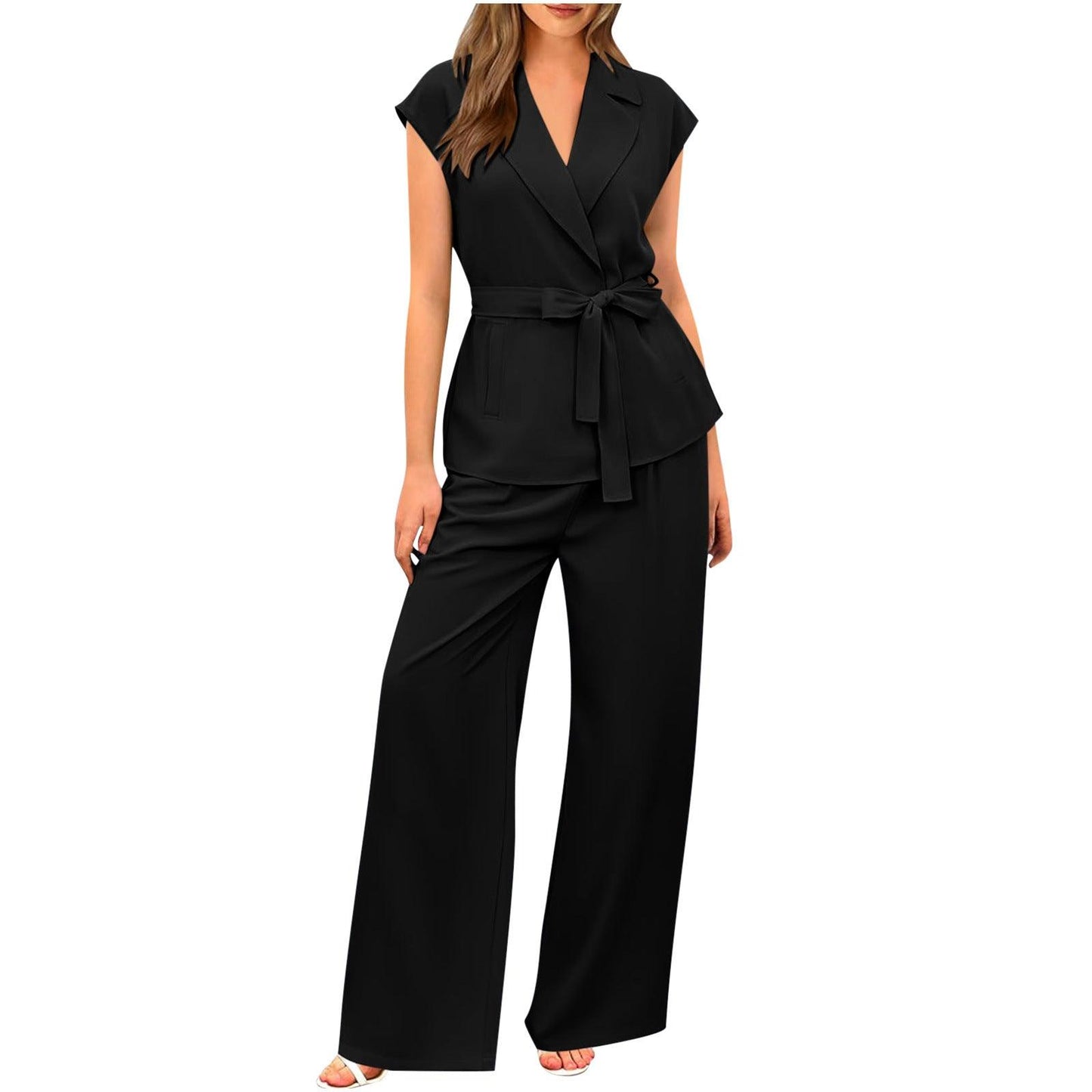 Wide-leg Pants Two-piece Set - Magic Moon Store