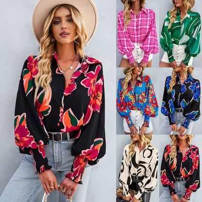 Floral Printed Long Sleeve Blouse