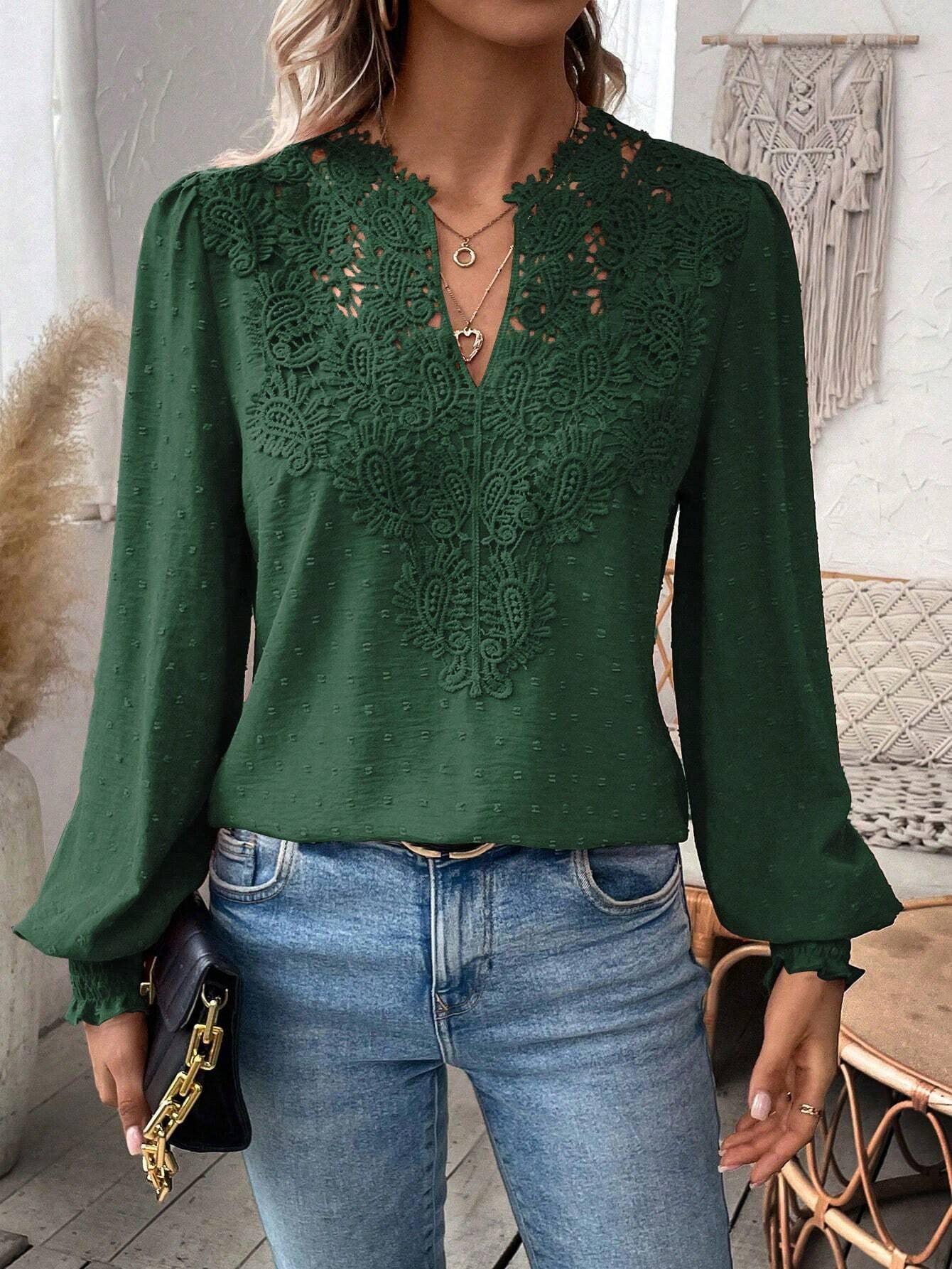 Lace Long Sleeve Blouse