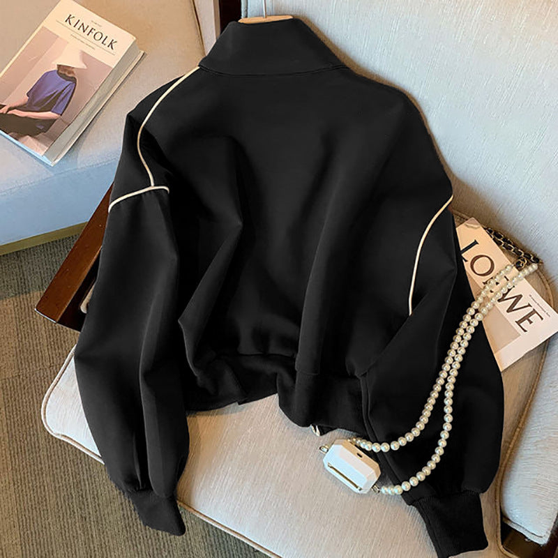 Baseball Suit Women's Short Coat 2024 Spring And Autumn New Casual Long Sleeve Explosive Top Small Jacket MAGIC MOON STORE