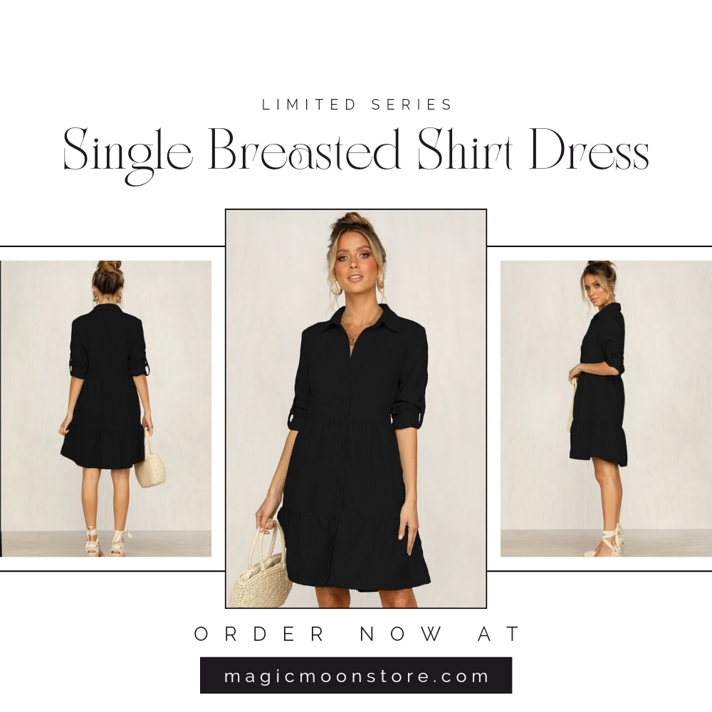 Single Breasted Shirt Dress