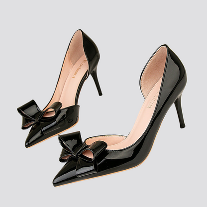 Stiletto-heeled Bow Side Hollow