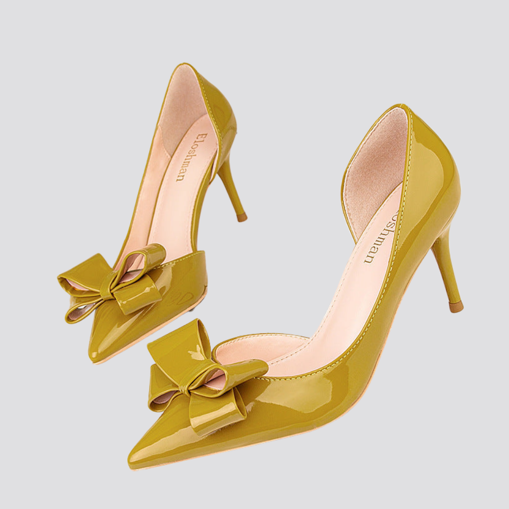 Stiletto-heeled Bow Side Hollow