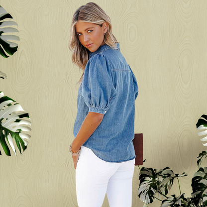 Thin Denim Casual Shirt For Women