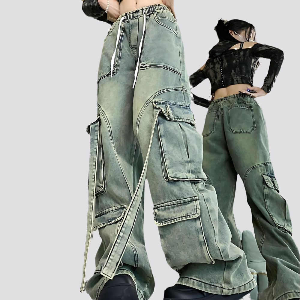 Vintage Jeans Worn Looking Washed-out Overalls