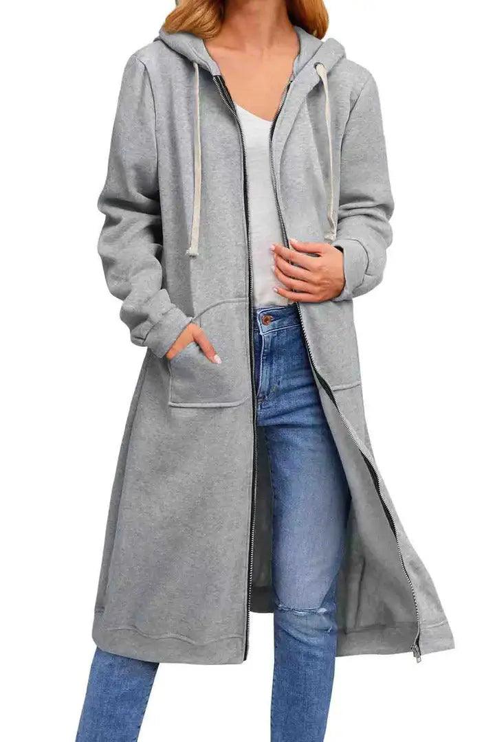 Hooded Jacket with Drawstring