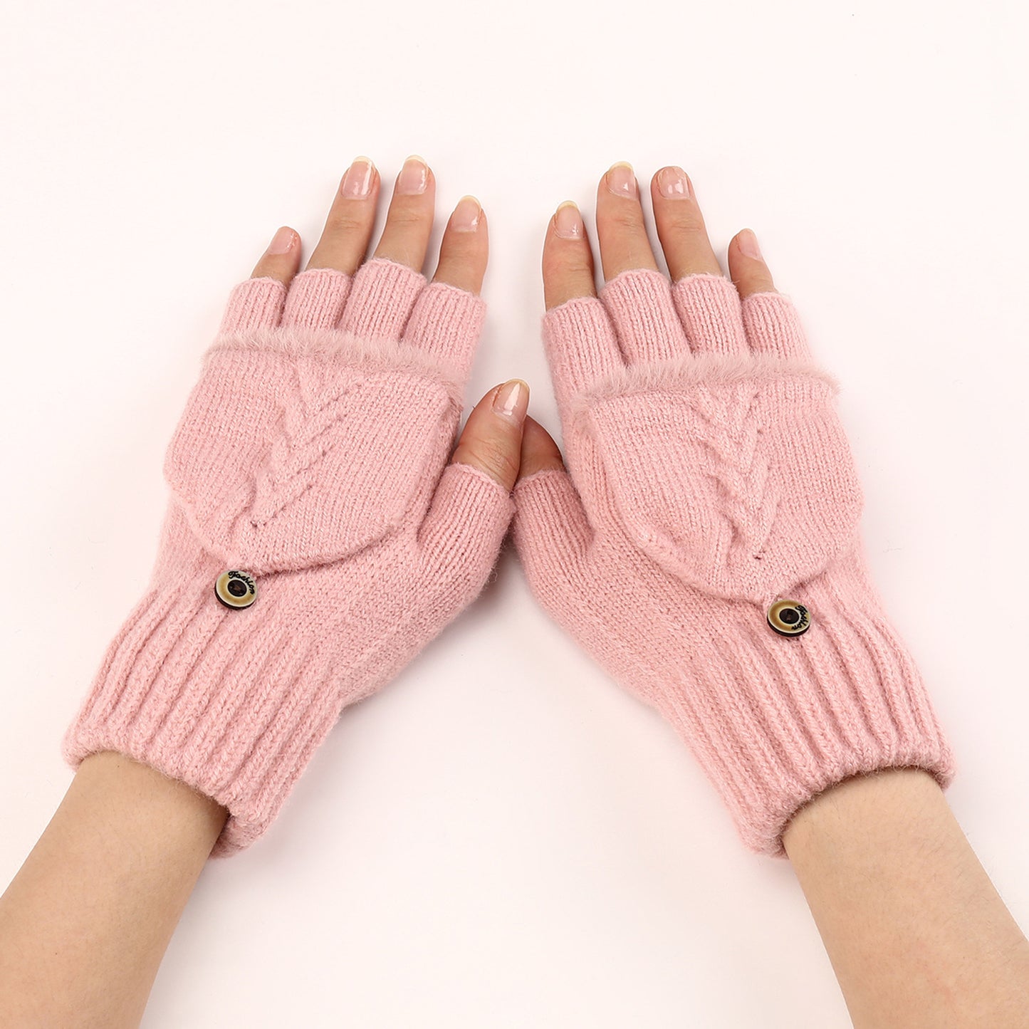 Wool Fingerless Gloves Women's Warm Knitted - Magic Moon Store