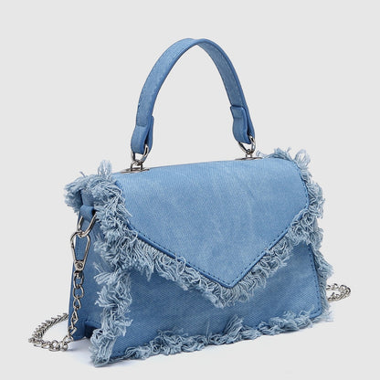 Retro Tassel Denim Mini Crossbody Bag