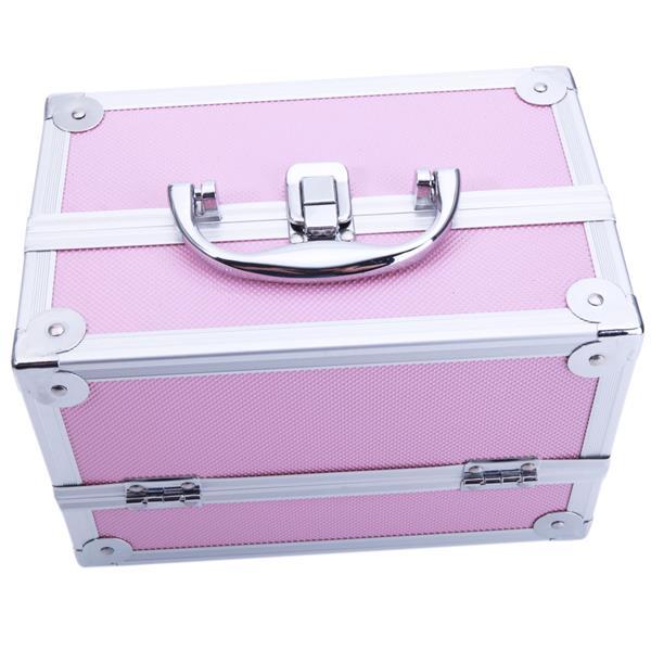 Aluminum Alloy Portable Makeup Case With Mirror