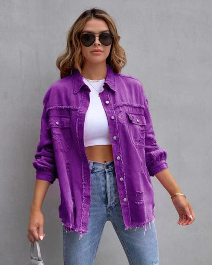 Ripped Shirt Jacket - Magic Moon Store