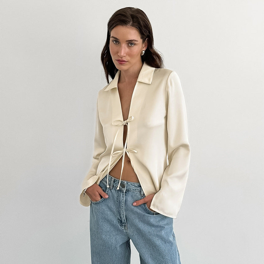 Fashion Loose Apricot Shirt