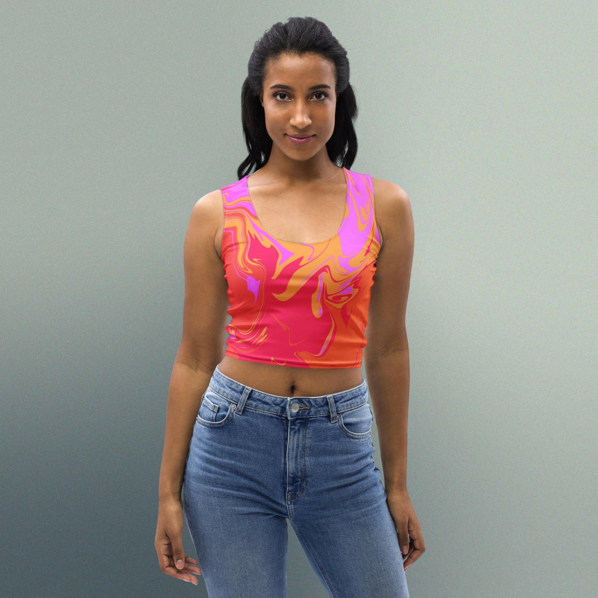 Fire Tye Dye Crop Top - Magic Moon Store