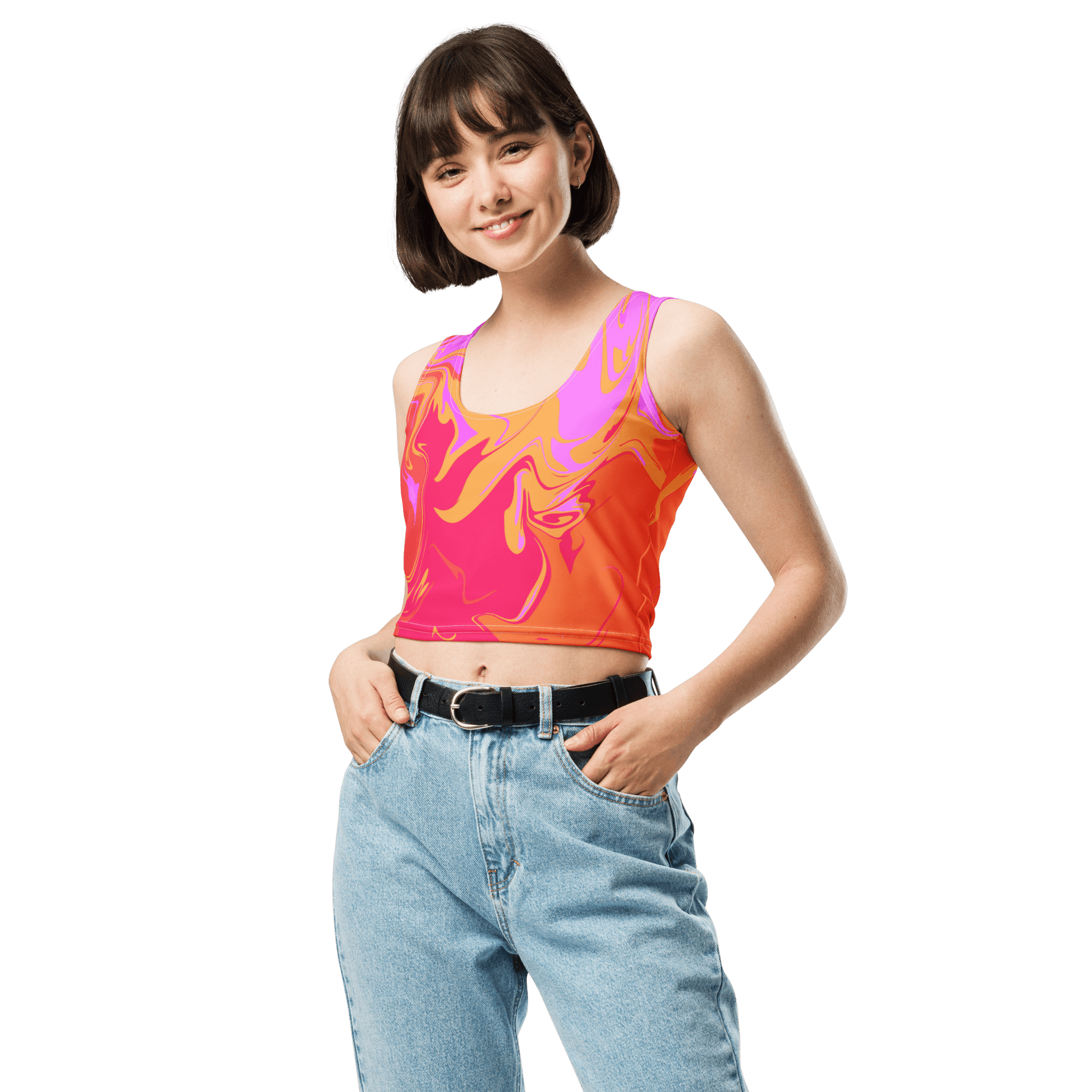 Fire Tye Dye Crop Top - Magic Moon Store