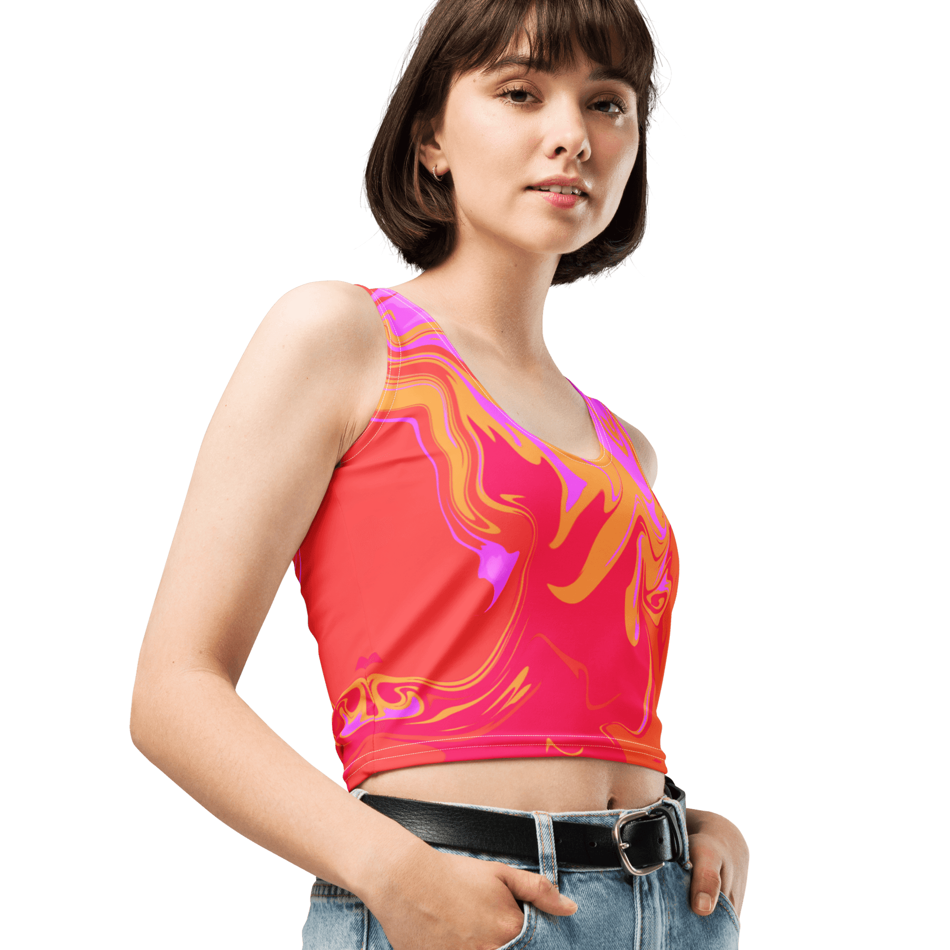 Fire Tye Dye Crop Top - Magic Moon Store