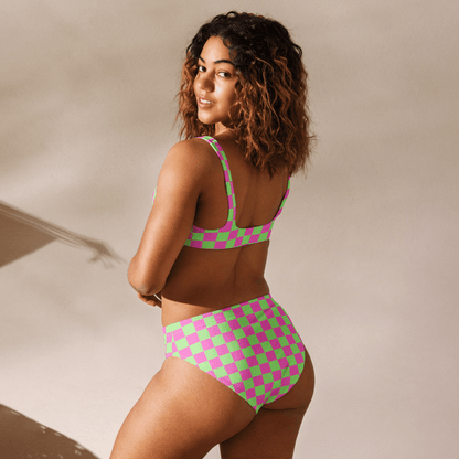 Neon Recycled high-waisted bikini - Magic Moon Store