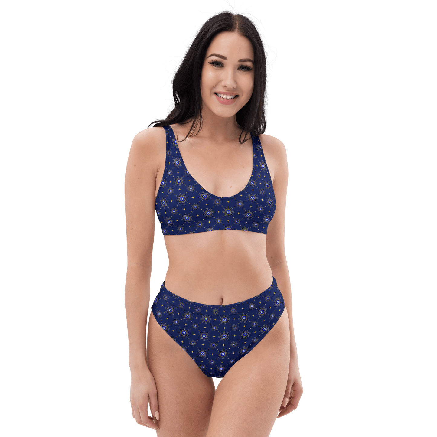 Lucky Blue Recycled High waisted bikini - Magic Moon Store