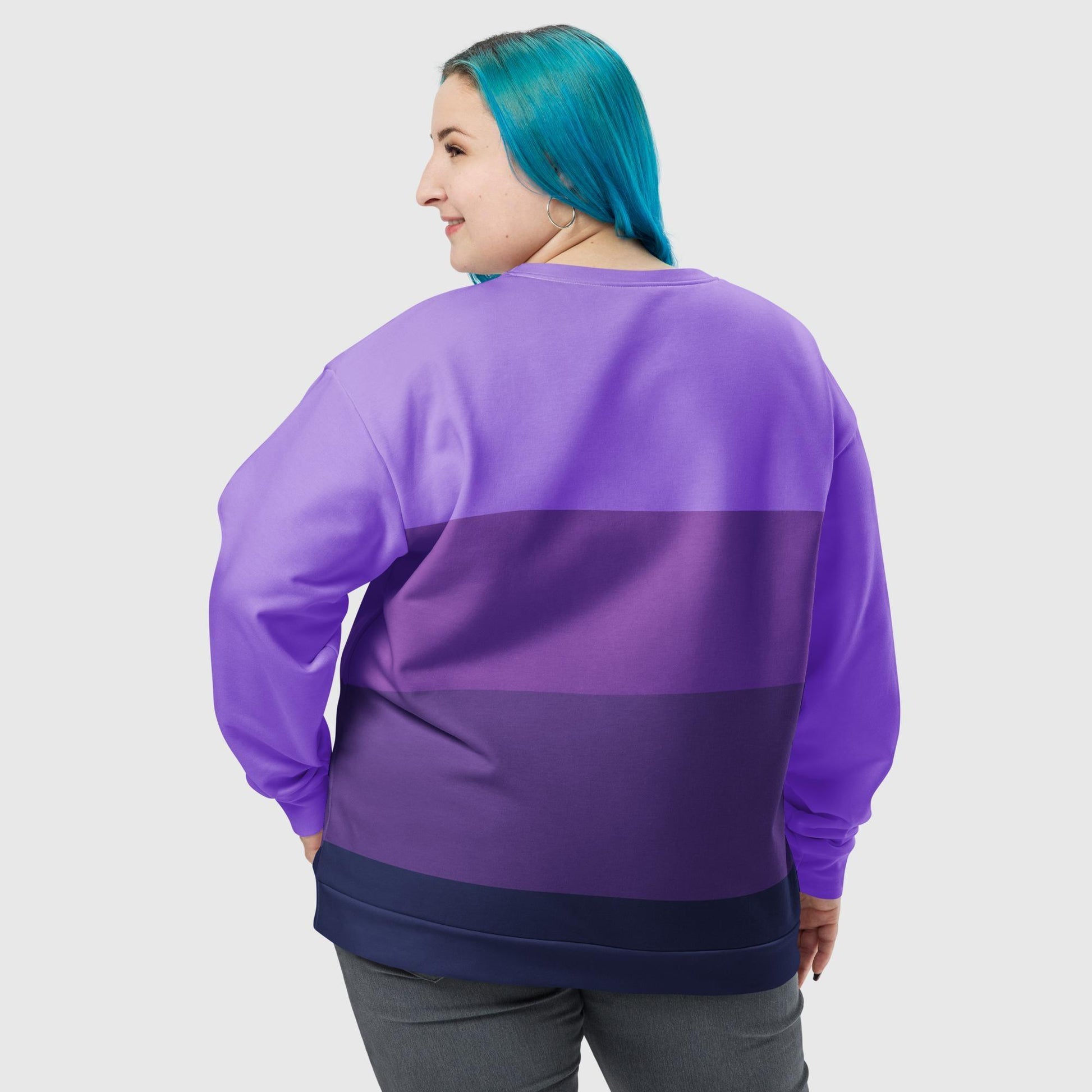 Purple Lines Sweet Sweatshirt - Magic Moon Store