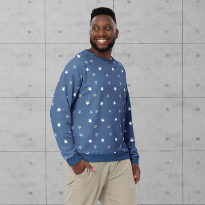 White stars UNISEX Sweatshirt - Magic Moon Store