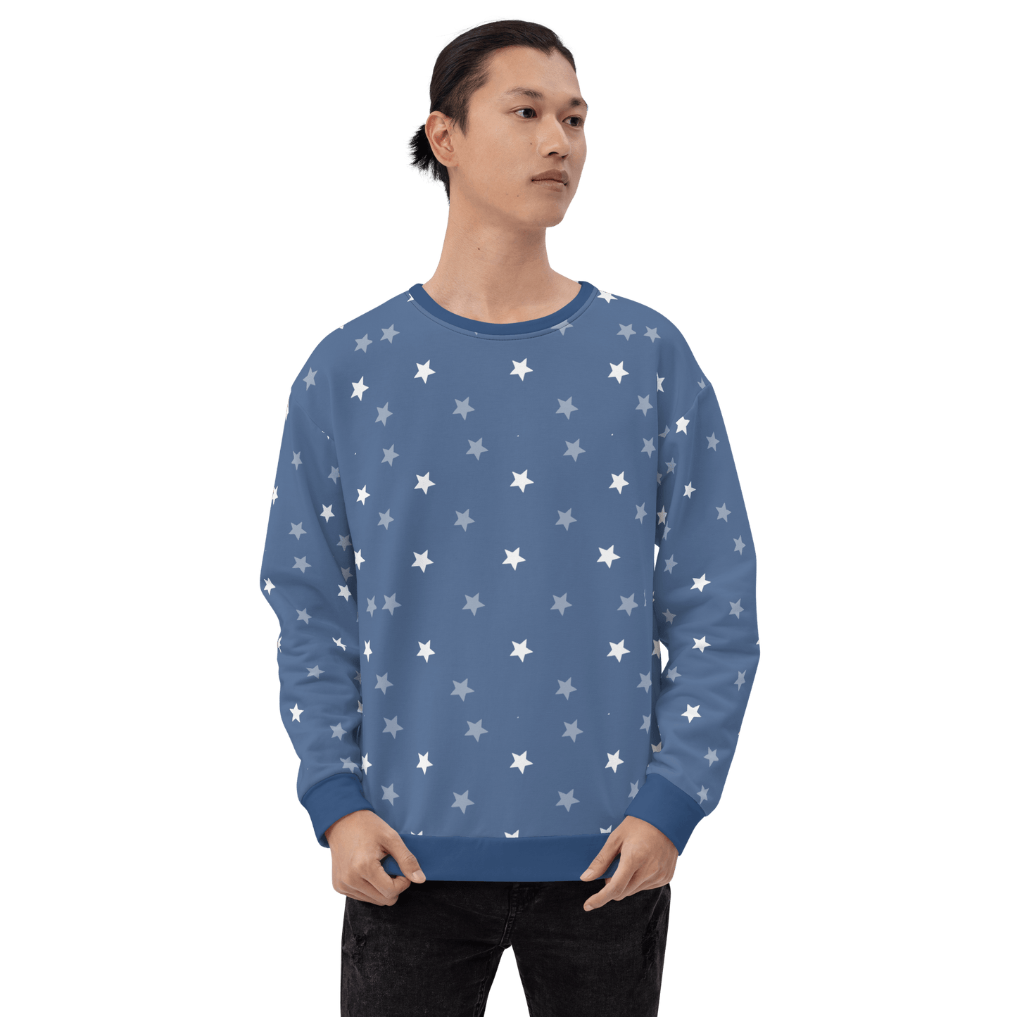 White stars UNISEX Sweatshirt - Magic Moon Store