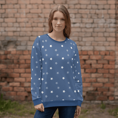 White stars UNISEX Sweatshirt - Magic Moon Store