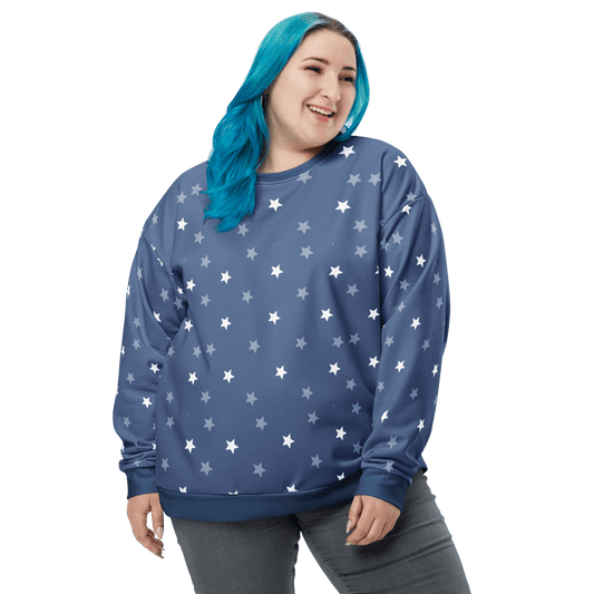 White stars UNISEX Sweatshirt - Magic Moon Store