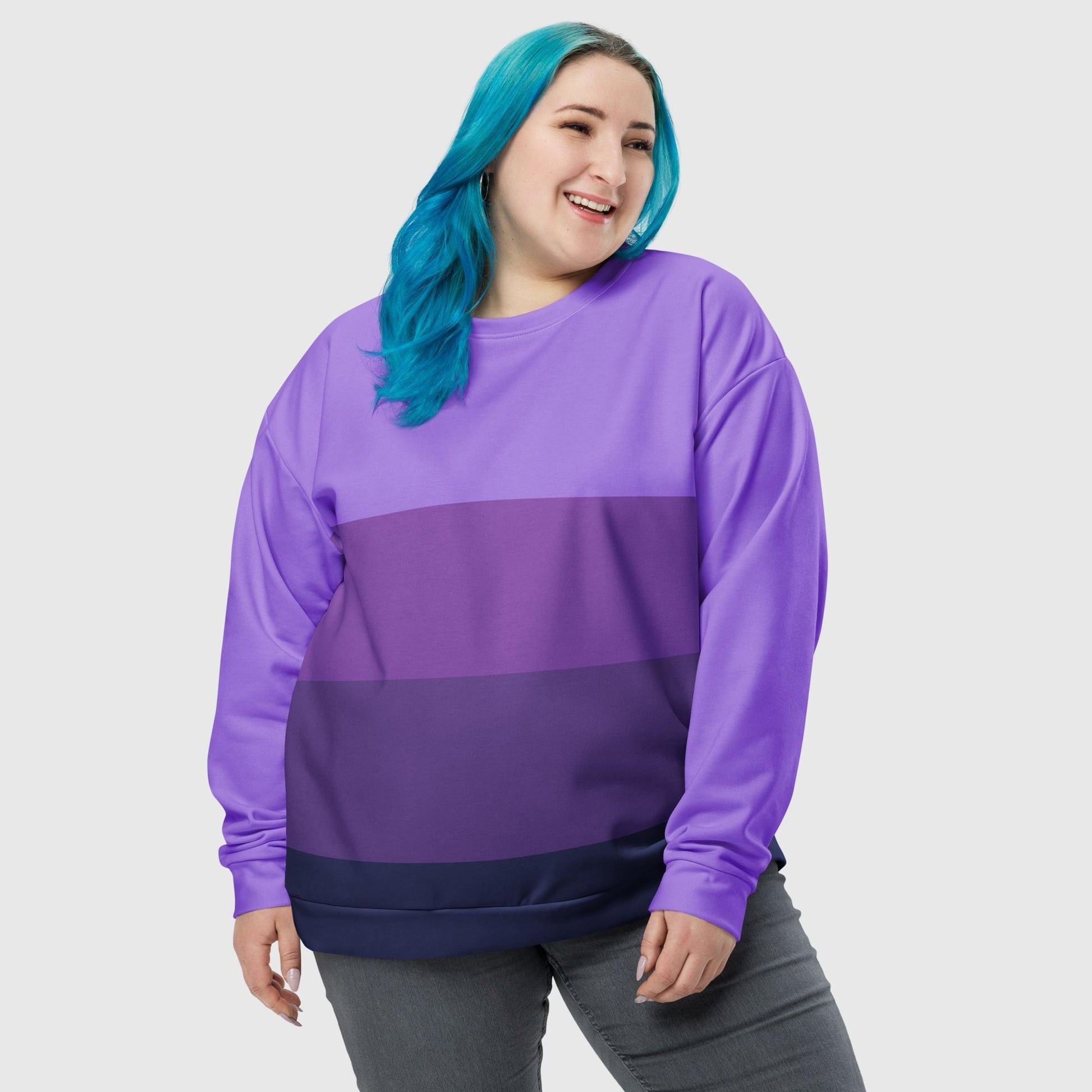 Purple Lines Sweet Sweatshirt - Magic Moon Store