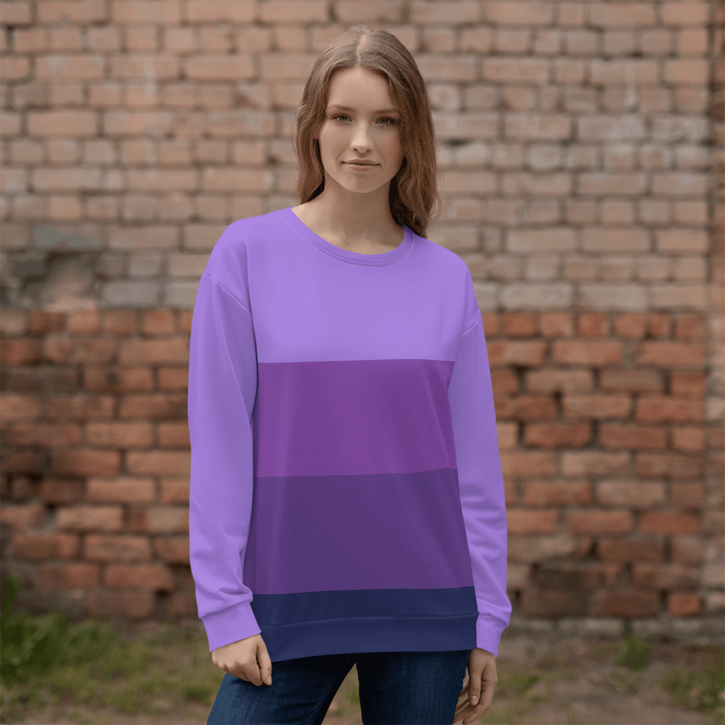 Purple Lines Sweet Sweatshirt - Magic Moon Store