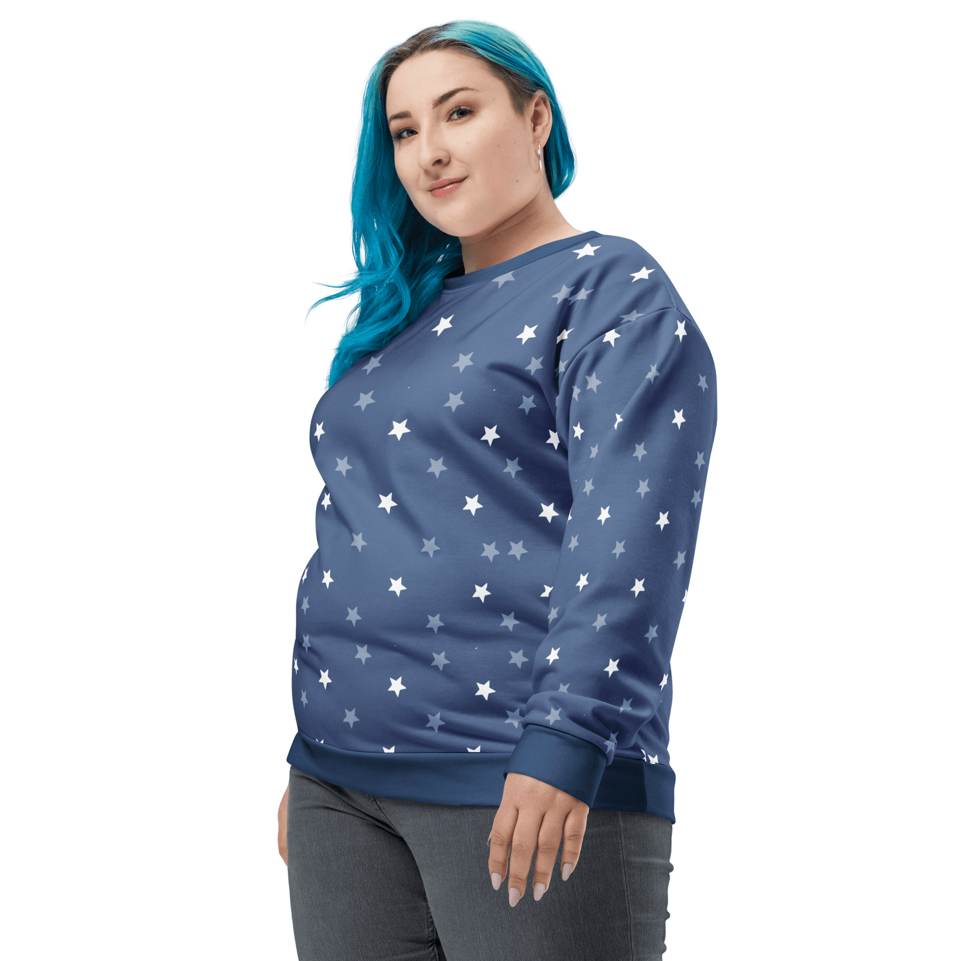 White stars UNISEX Sweatshirt - Magic Moon Store