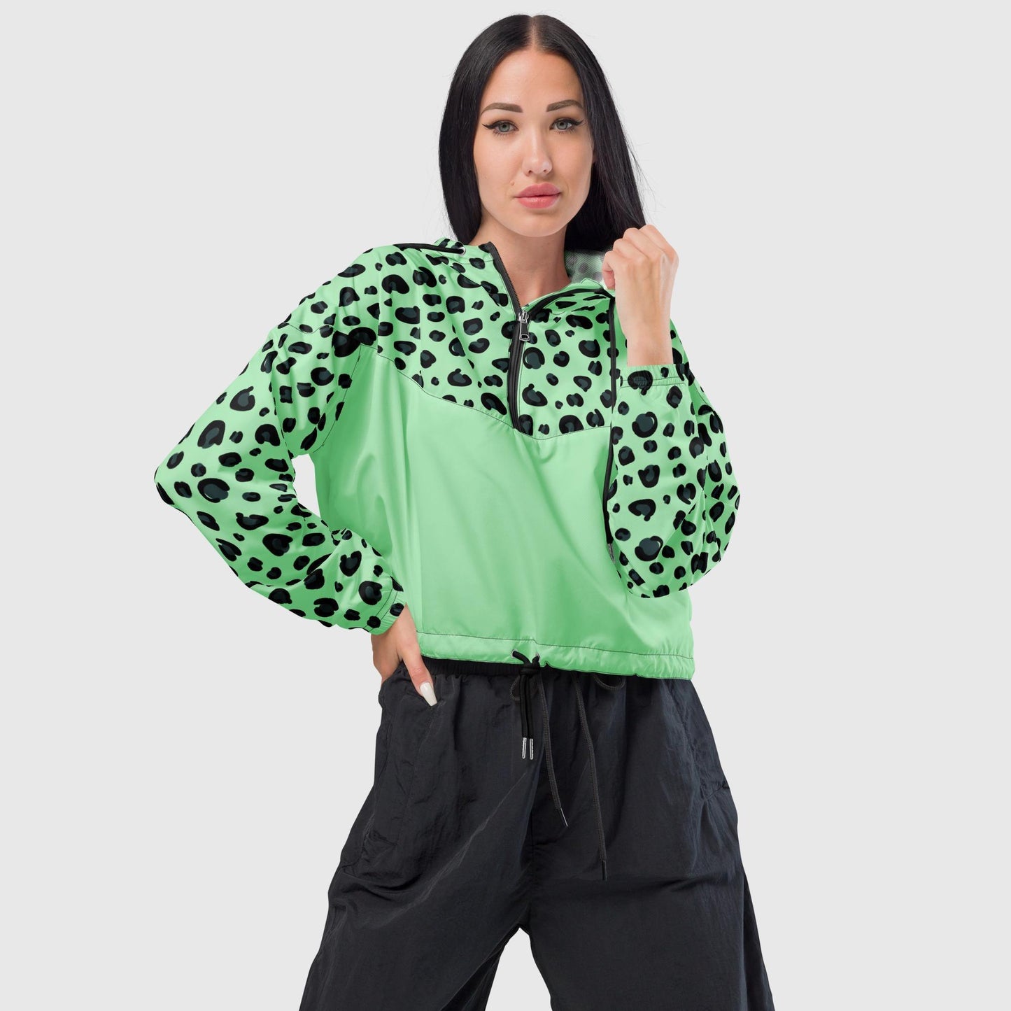 Mint cropped windbreaker - Magic Moon Store