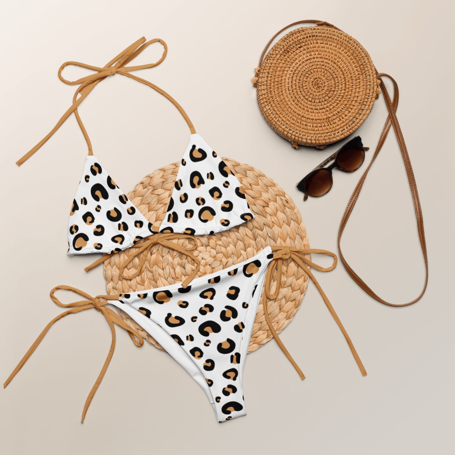 Animal print recycled string bikini - Magic Moon Store