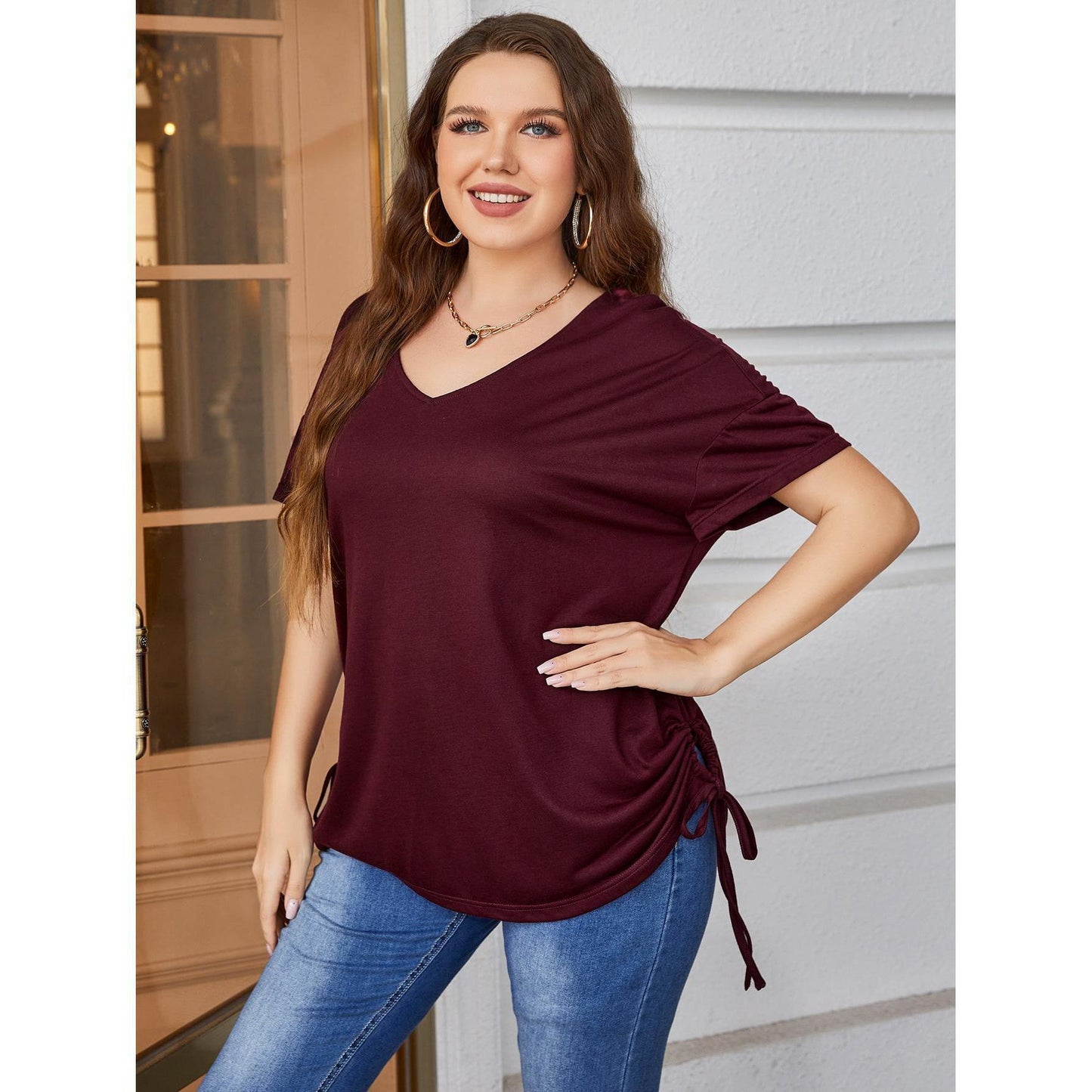 Plus Size Short-sleeved Loose T-shirt