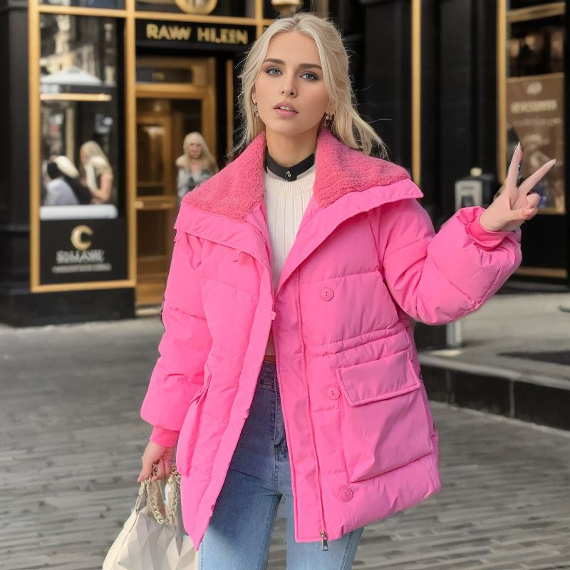 Large Lapel Down Jacket