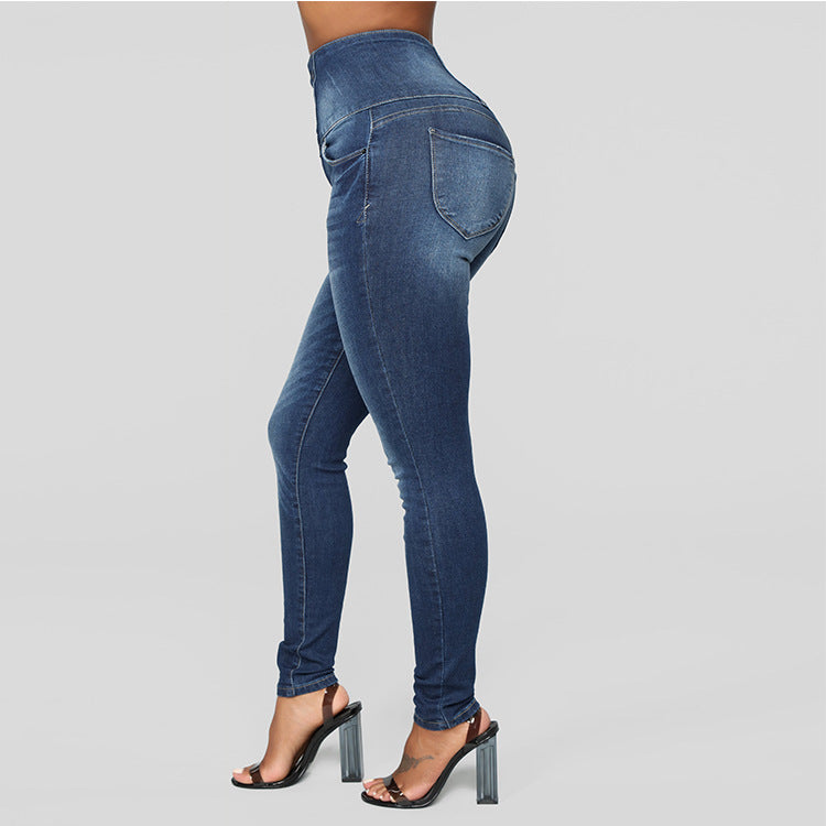 High Waist  Slim Jeans Women