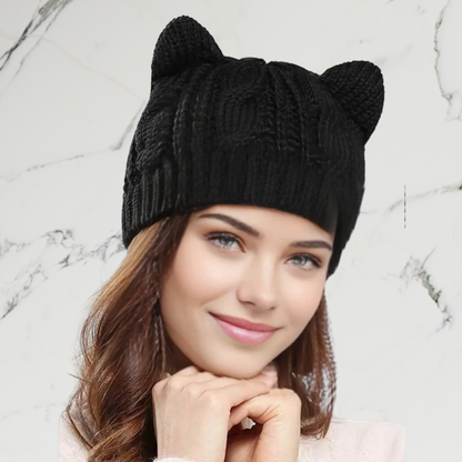 Hand Made 3D Cute Knitted Cat Knitted Hat - Magic Moon Store