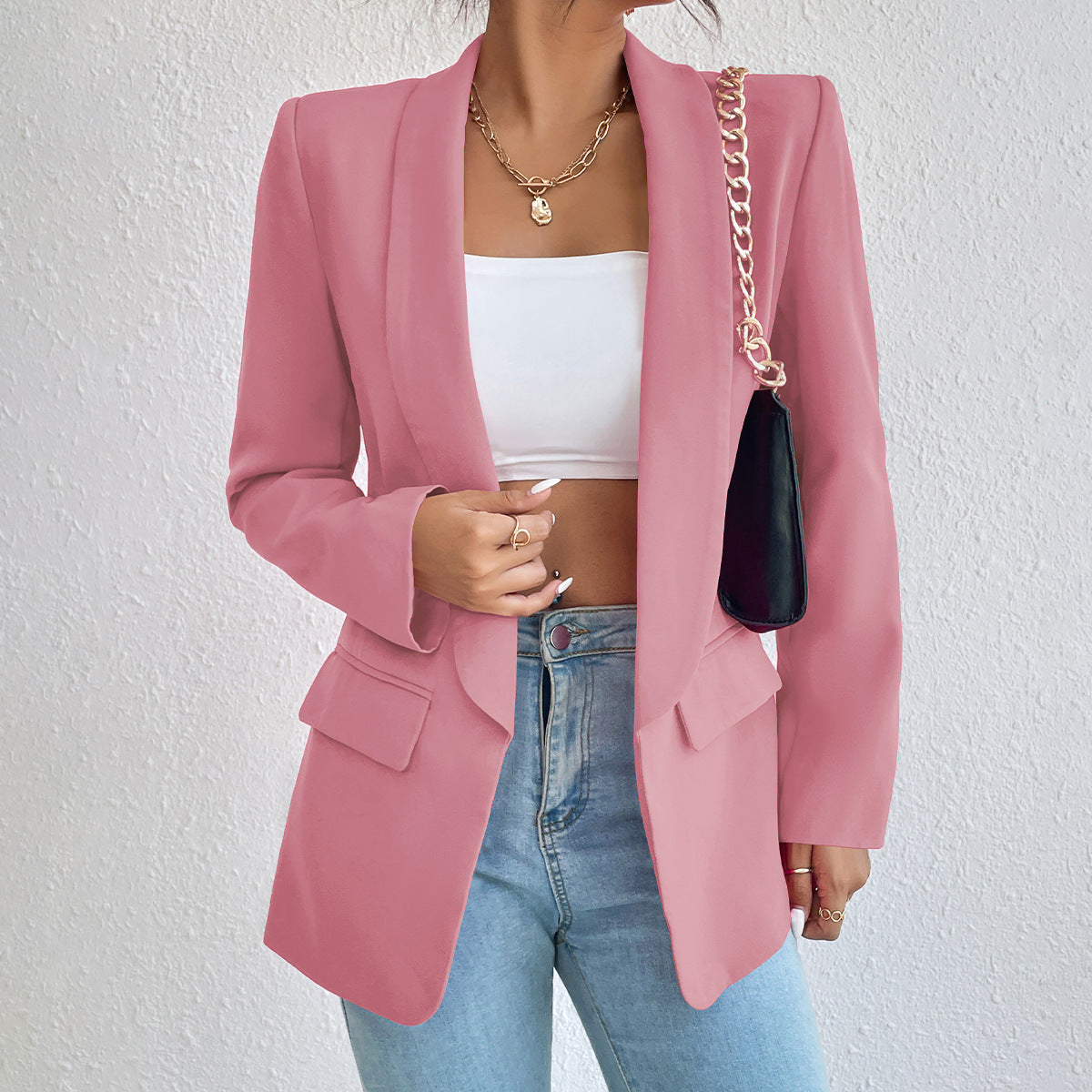 Women's Lapel Blazer Jacket - Magic Moon Store