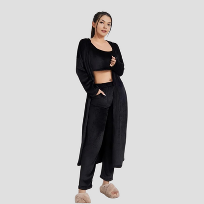 Women's Cozy Pajama 3 Piece Winter Set