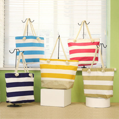 Striped Beach Bag