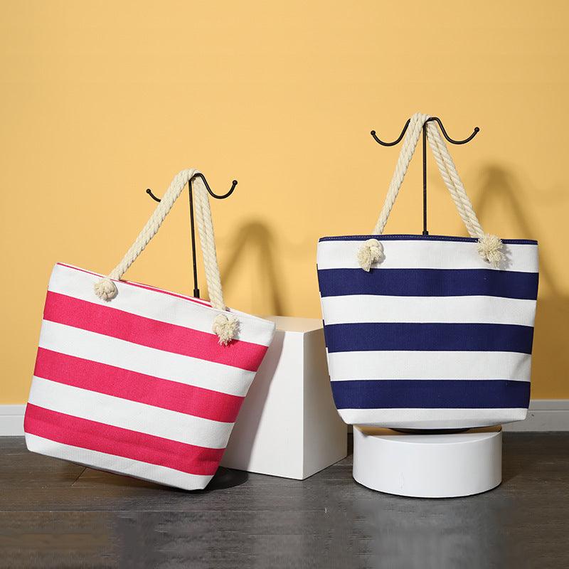 Striped Beach Bag