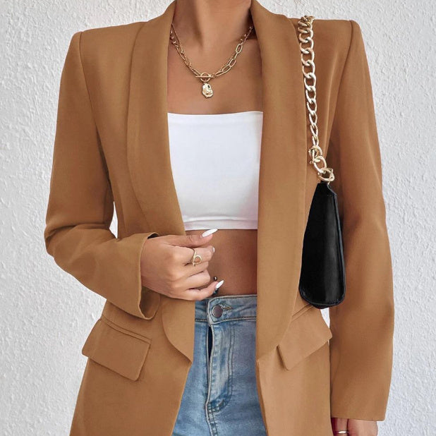 Women's Lapel Blazer Jacket - Magic Moon Store