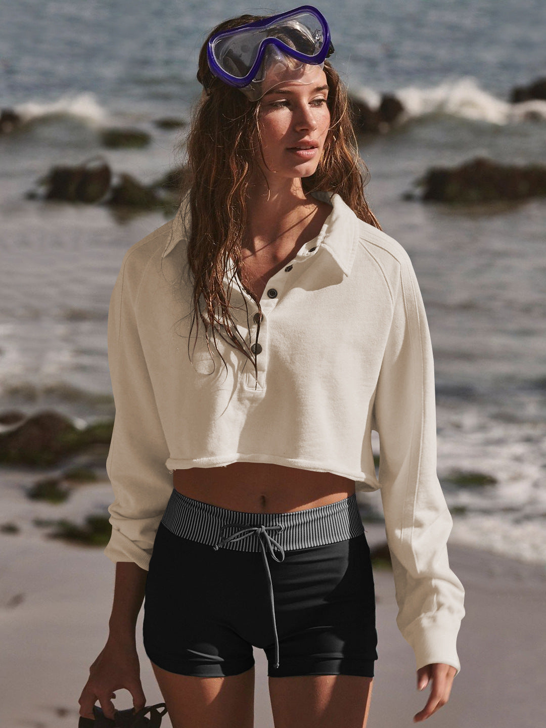 Long sleeve crop top