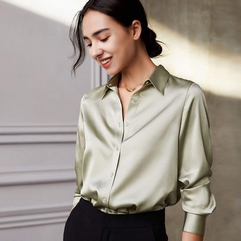 Green Satin Shirt