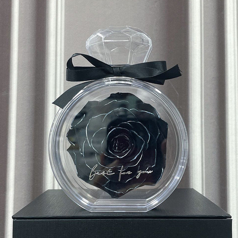 Natural Eternal Flower Ornaments Transparent Cover Dried Rose Gift Box Valentine's Day