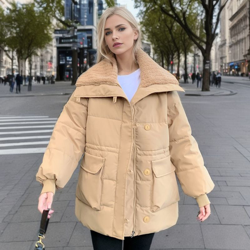 Large Lapel Down Jacket